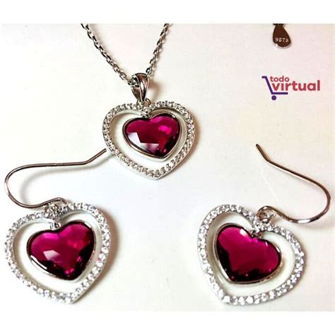 Joyas de Plata Quito Conjunto Corazón Todo Virtual