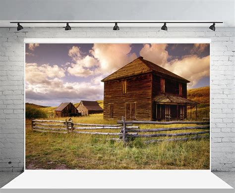 Greendecor Polyster 7x5ft Old Wooden House Photography Background