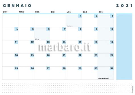 Calendario 2021 Mensile In Pdf Da Stampare Scaricalo Adesso