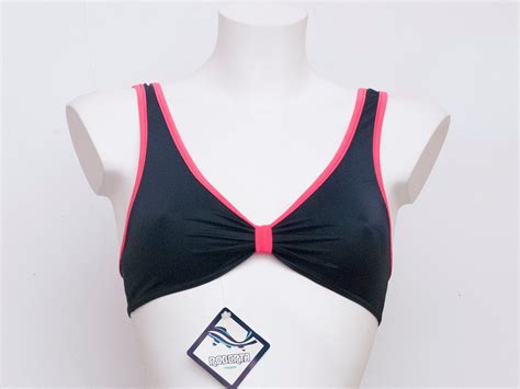 Hight Cut S Bikini NOS Vintage Black And Hot Pink Size S Etsy