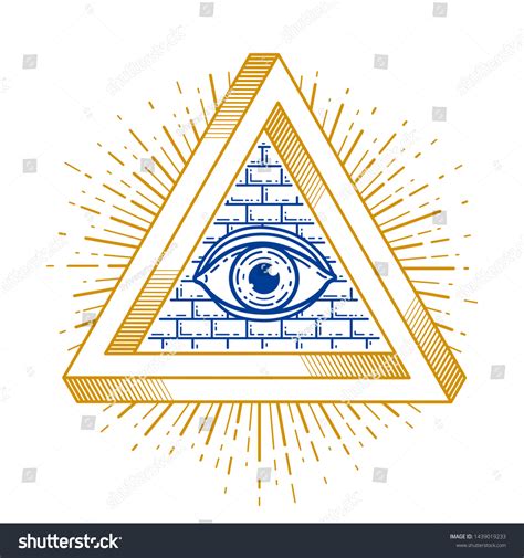 All Seeing Eye God Sacred Geometry Stock Vector (Royalty Free) 1439019233