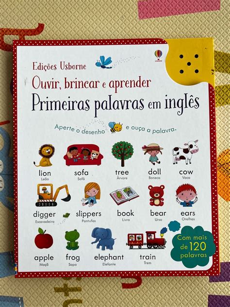 Livro Infantil Sonoro Ouvir Brincar E Aprender Primeiras Palavras Em