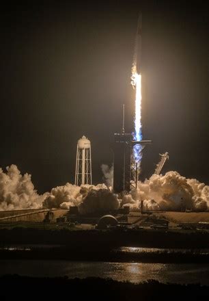 Spacex Crew Mission Lifts Off On Editorial Stock Photo Stock Image