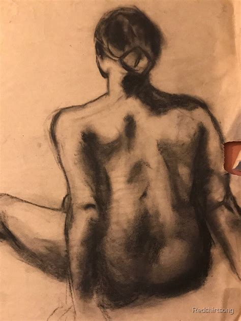 Charcoal Nude On Newsprint By Redshirtsong Redbubble