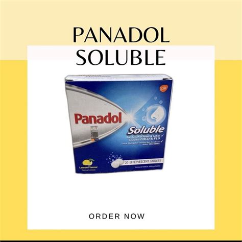 Jual Panadol Soluble Malaysia Pcs Lemon Flavour Shopee Indonesia