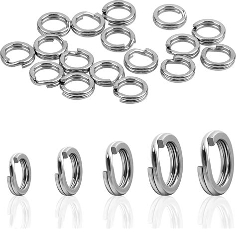 Fishing Split Rings Heavy Duty Stainless Steel Fishing Double Split