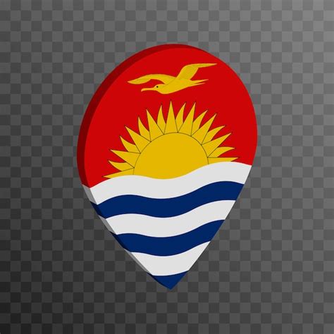 Puntero Del Mapa Con La Bandera De Kiribati Ilustraci N Vectorial