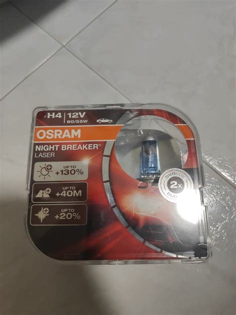 Osram Night Breaker Laser H4 12V 60/55W, Car Accessories, Electronics ...