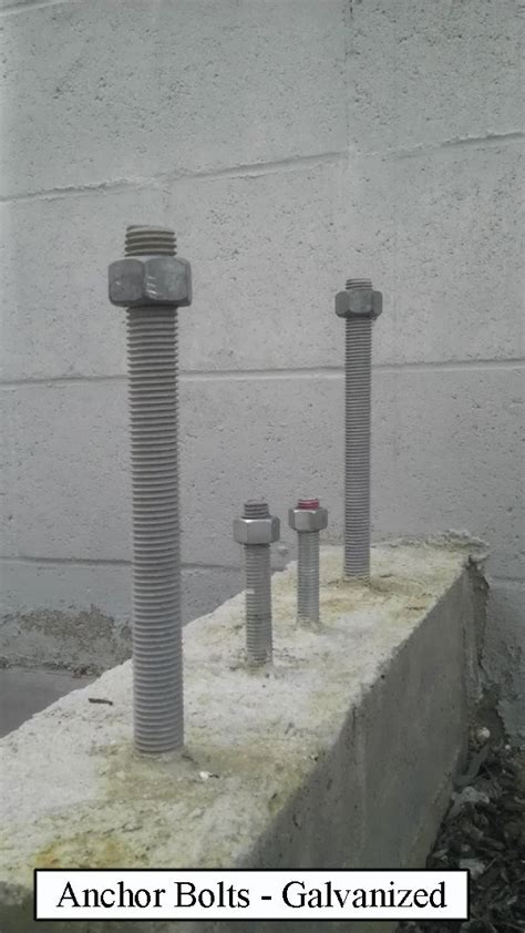 Galvanized Anchor Bolts Anchor Rods Embedded Steel