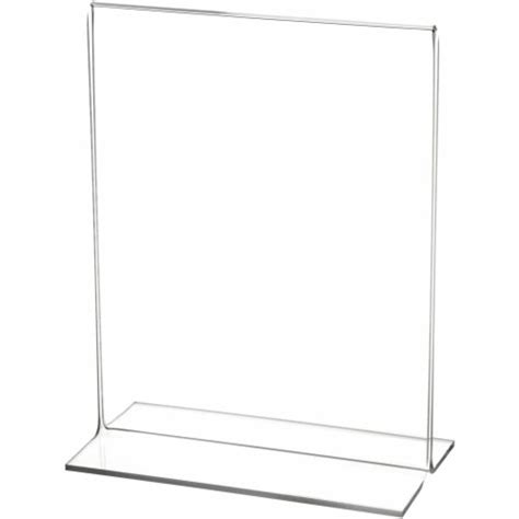 Plymor Clear Acrylic Sign Display Literature Holder Bottom Load 6 W X 8 H 2 Pack 6 X 8