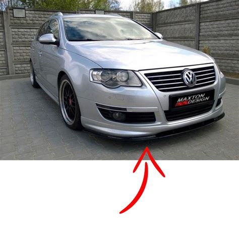 Spoilerl Pp Blanksvart Vw Passat B R Line Mr Tuning