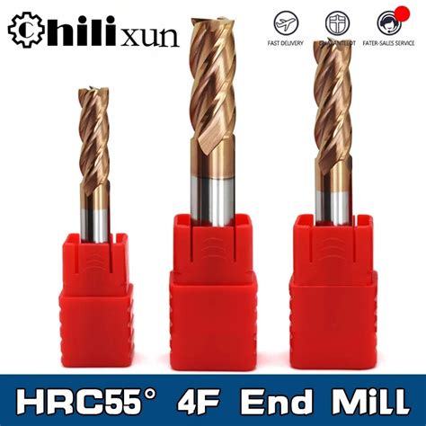 Hrc Carbide End Mill Mm Endmill Flutes Milling Cutter Alloy