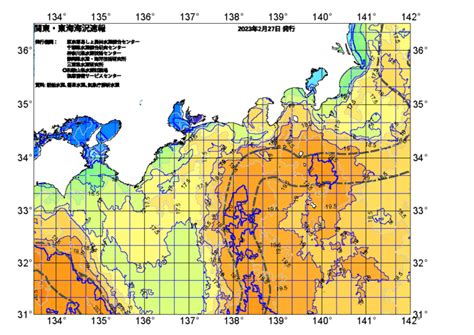 広域版海の天気図2023年2月27日 東京都島しょ農林水産総合センター