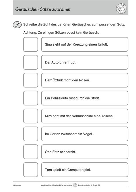 SoPäd Unterrichtsmaterial Diagnostik und Förderung Auditive Wahrnehmung