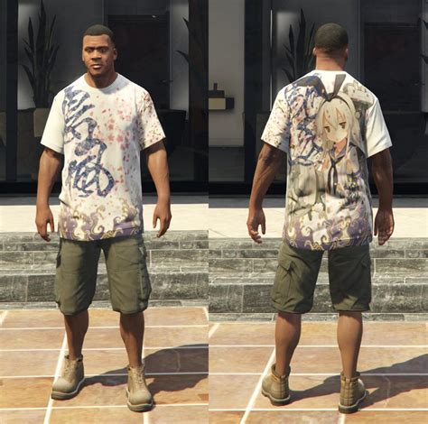 Shimakaze T Shirt For Franklin GTA5 Mods