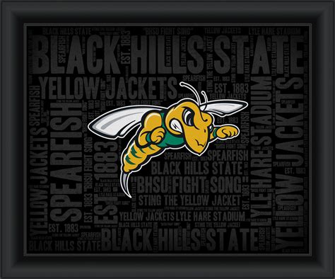 Black Hills State University "College Logo Plus Word Clouds"-15 x18 ...