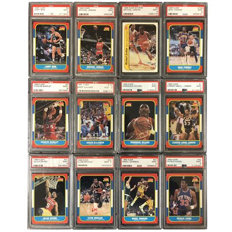 1986 Fleer Basketball Complete Set 132 Including Complete Sticker Set