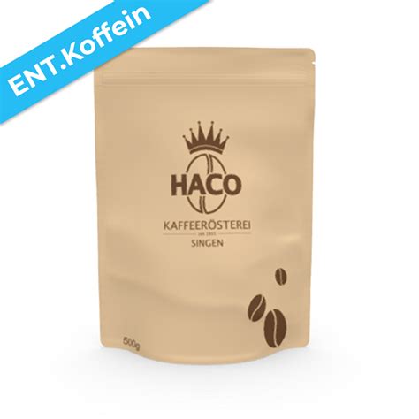 Entkoffeinierter Espresso Haco Kaffeer Sterei Singen