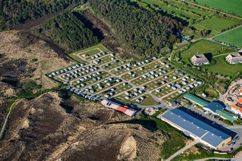 Wenningstedt Braderup Sylt Von Oben Campingplatz Mit Wohnwagen Und