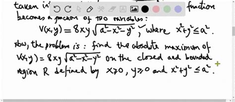 SOLVED Find The Dimensions Of The Rectangular Box Of Maximum Volume