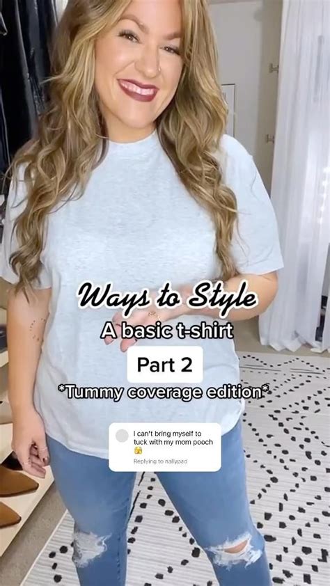 Ways To Style A Basic T Shirt Shirt Tucking Hack T Shirt Hacks