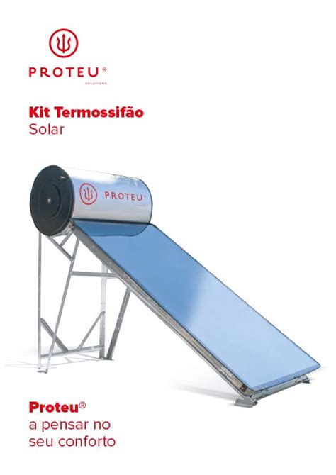 Kit Termossifão Solar Proteu a pensar no seu conforto