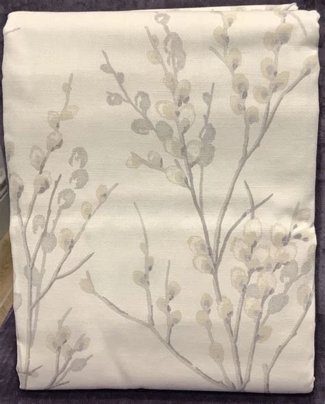 LAURA ASHLEY PUSSY Willow Off White Dove Grey Curtains W X L X Cm