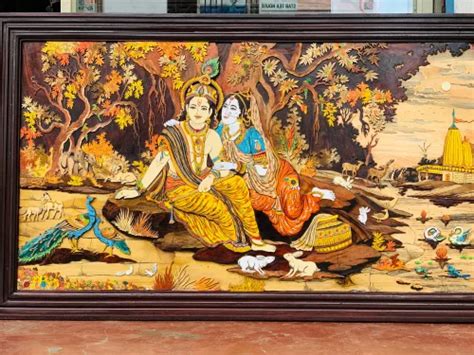 Radha Krishna Wall Hanging, For Home, Size: 3 By 5 Feet at Rs 48000/piece in Mysuru