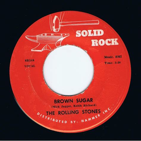 The Rolling Stones Brown Sugar Vinyl Record 7 Inch Us Solid Rock 1973