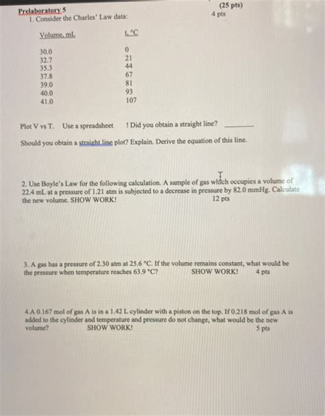 Solved 25 Pts 4 Pts Prelaboratory 5 1 Consider The Chegg