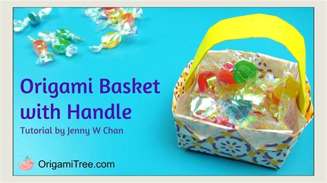 Origami Basket with Handle (2) » OrigamiTree.com