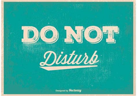 Do Not Disturb Vintage Poster Ai Eps Vector Uidownload