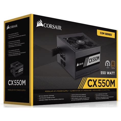 Fonte Corsair CX550M 550W 80 Plus Bronze PFC Ativo Semi Modular CP