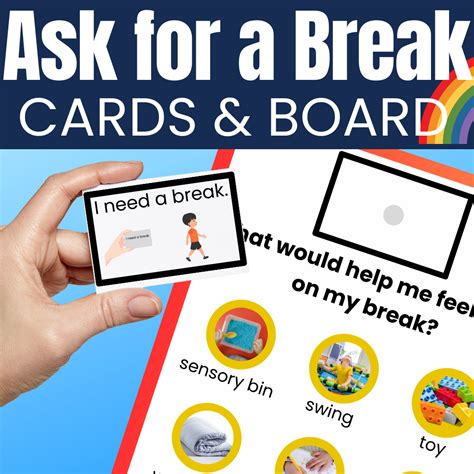 Asking for a Break When I am Angry Break Cards & Break Card Board | Made By Teachers