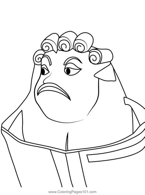 the angry bird from disney's beauty and the beast coloring page