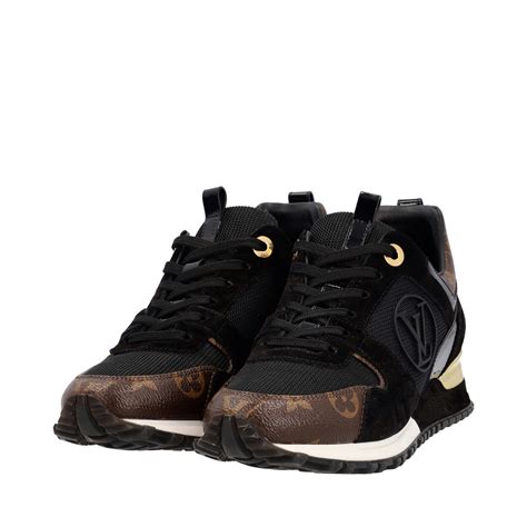 LOUIS VUITTON Monogram/Mesh Runaway Sneakers Black | Luxity