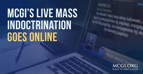 Mcgi S Live Mass Indoctrination Goes Online