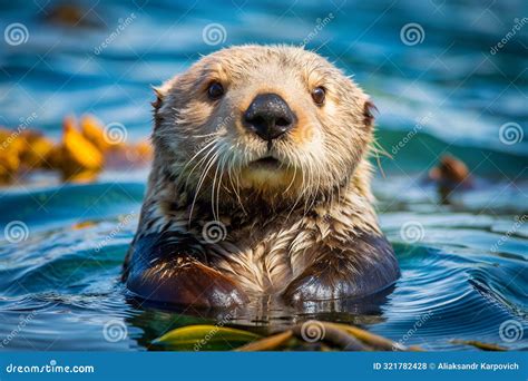 Sea Otter In The Natural Marine Environment Stock Photo Image Of