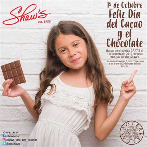 Día Nacional del Cacao y Mundial del Chocolate Pagina Web de Shaws