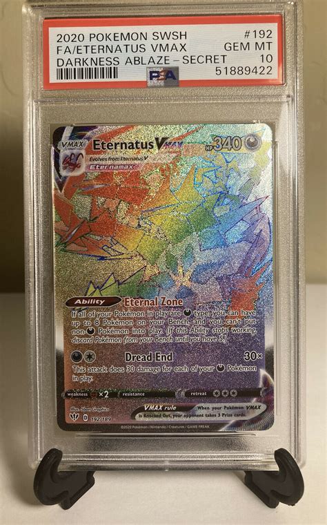 Mavin PSA 10 Eternatus Vmax 192 Darkness Ablaze Secret Rare Full Art