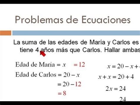 Problemas De Ecuaciones De Primer Grado Ejemplo Youtube