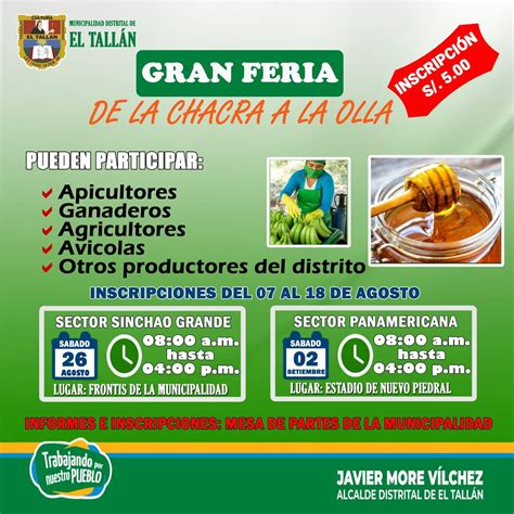 Gran Feria De La Chacra A La Olla Noticias Municipalidad Distrital