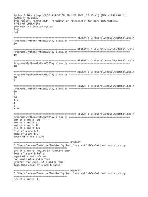 operators  software computer programming