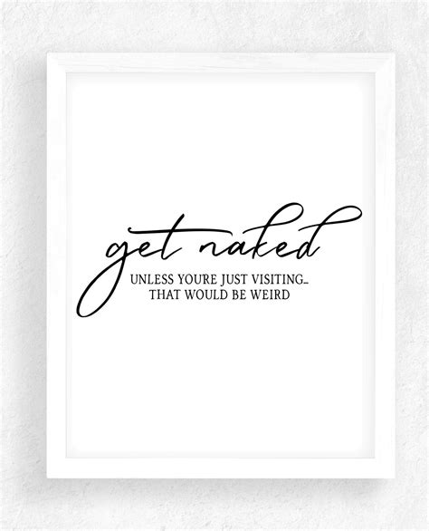 Get Naked Bathroom Wall Decor Bathroom Wall Art Bathroom Etsy