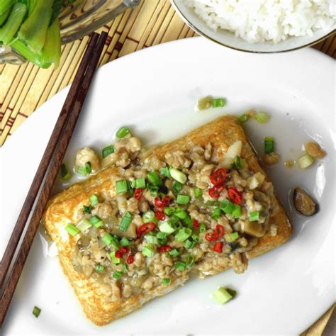 Tofu With Minced Meat Square Taste Of Asian Food