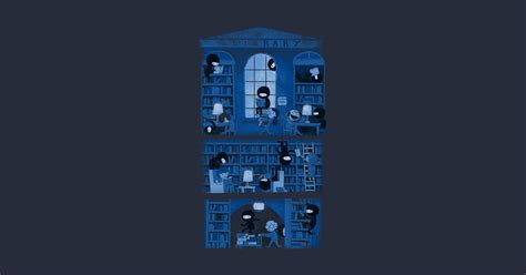 Silence in the library - Cute - T-Shirt | TeePublic