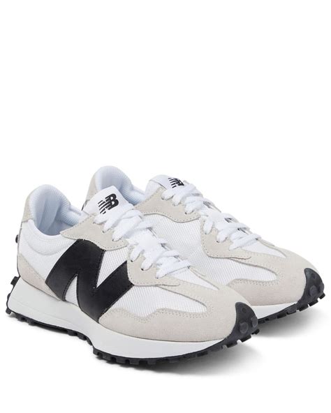 New Balance 327 Suede Trimmed Sneakers In White Lyst