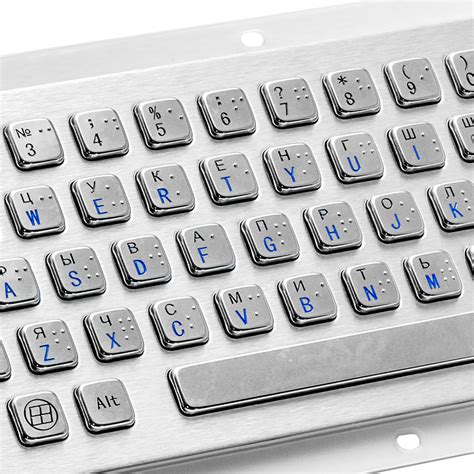 Металлическая антивандальная встраиваемая клавиатура с трекболом, USB ...