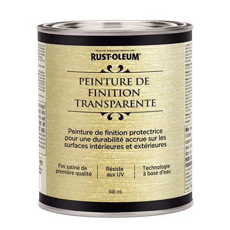 Rust Oleum Peinture M Tallique Base D Eau Ml Satin Clair