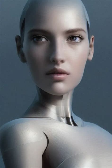 Mechanical Realistic Female Elegant Modern Android Stable Diffusion